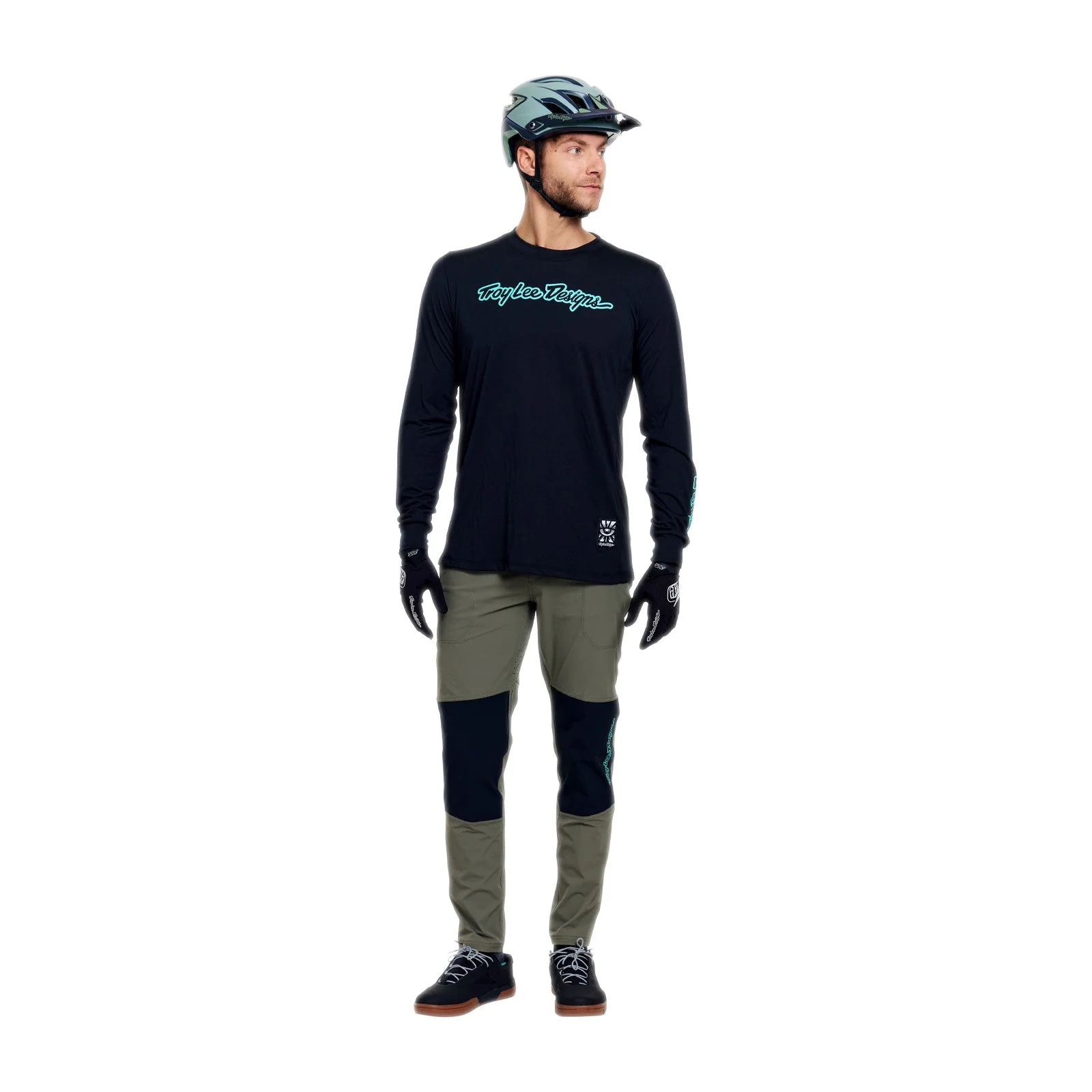 TROY LEE DESIGNS SKYLINE RIDE SIGNATURE Langarmtrikot Schwarz/Türkis - Image 3
