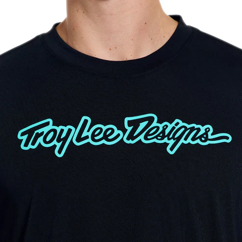 TROY LEE DESIGNS SKYLINE RIDE SIGNATURE Kurzarmtrikot Schwarz/Türkis - Image 10