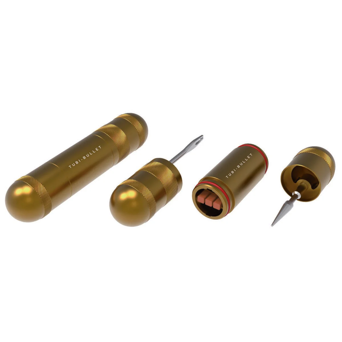 Tubeless Mini TOPEAK TUBI-BULLET Reparatursatz + 3 Bohrer