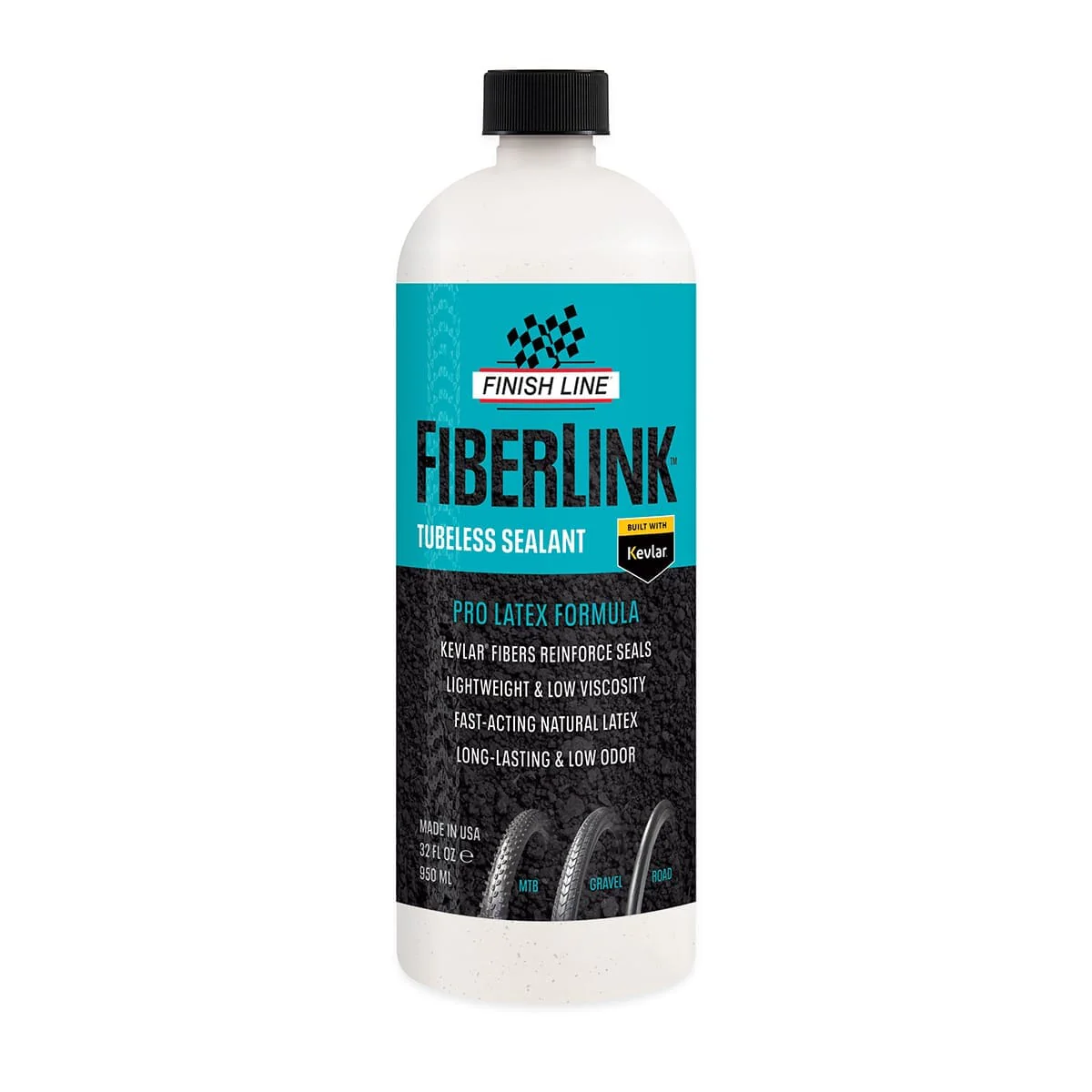 Tubeless-Präventivflüssigkeit FINISH LINE FIBERLINK PRO LATEX (950 ml)