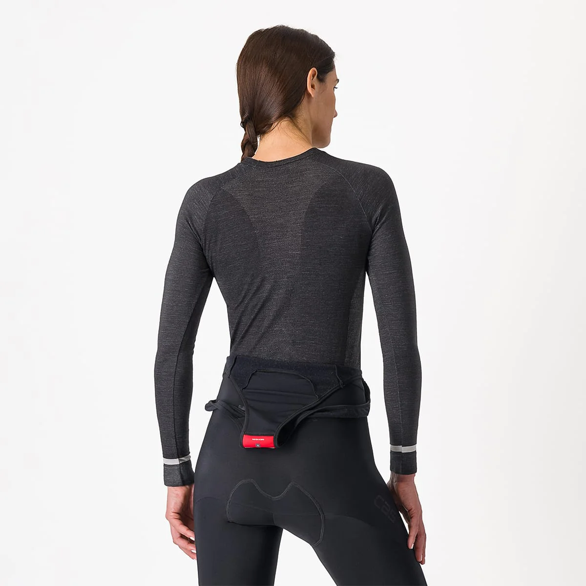 Unterwäsche CASTELLI MERINO SEAMLESS Damen Langarm Schwarz - Image 2