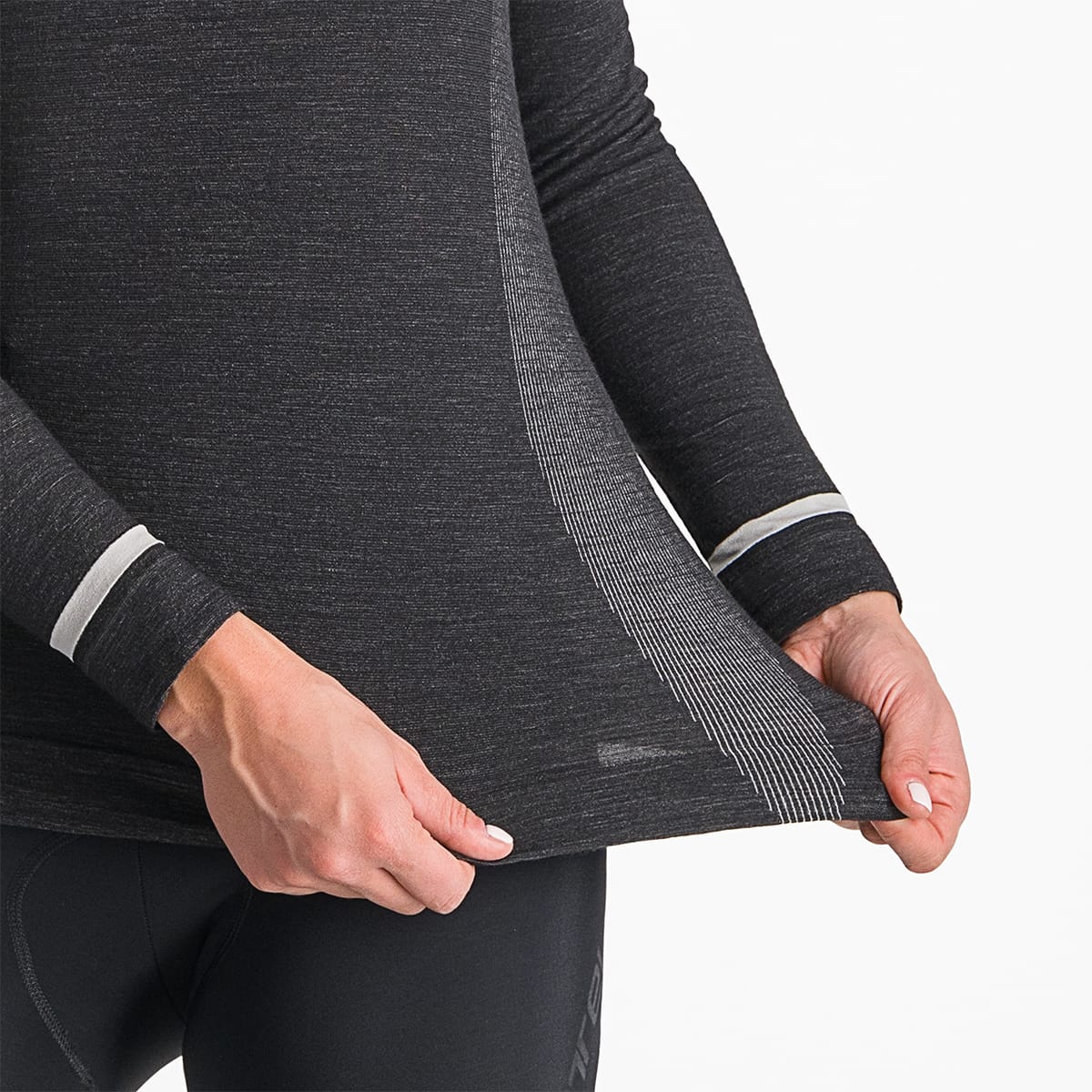 Unterwäsche CASTELLI MERINO SEAMLESS Damen Langarm Schwarz - Image 4