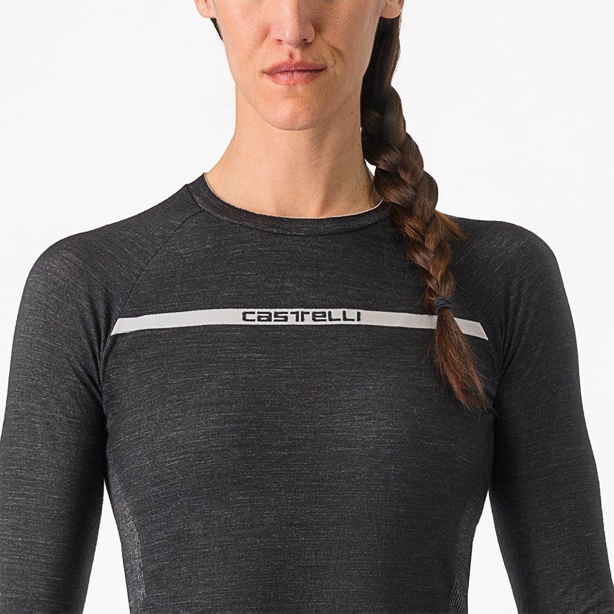Unterwäsche CASTELLI MERINO SEAMLESS Damen Langarm Schwarz - Image 5