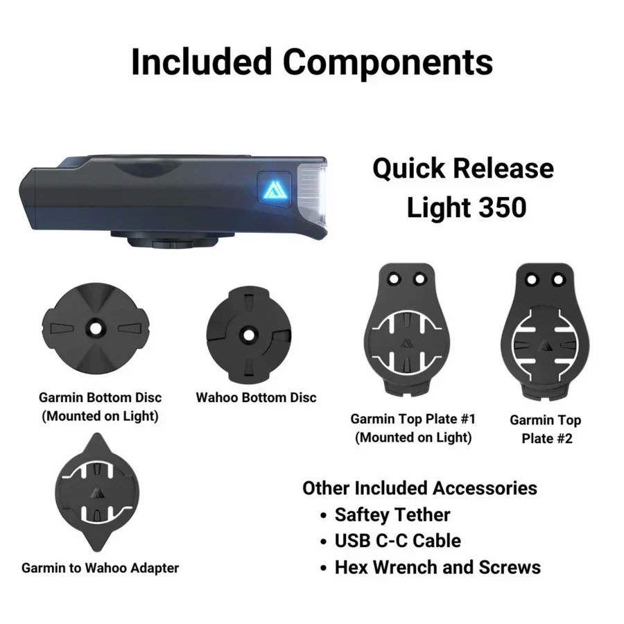 Vorderes Licht KOM CYCLING QUICK RELEASE LIGHT 350 - Image 9