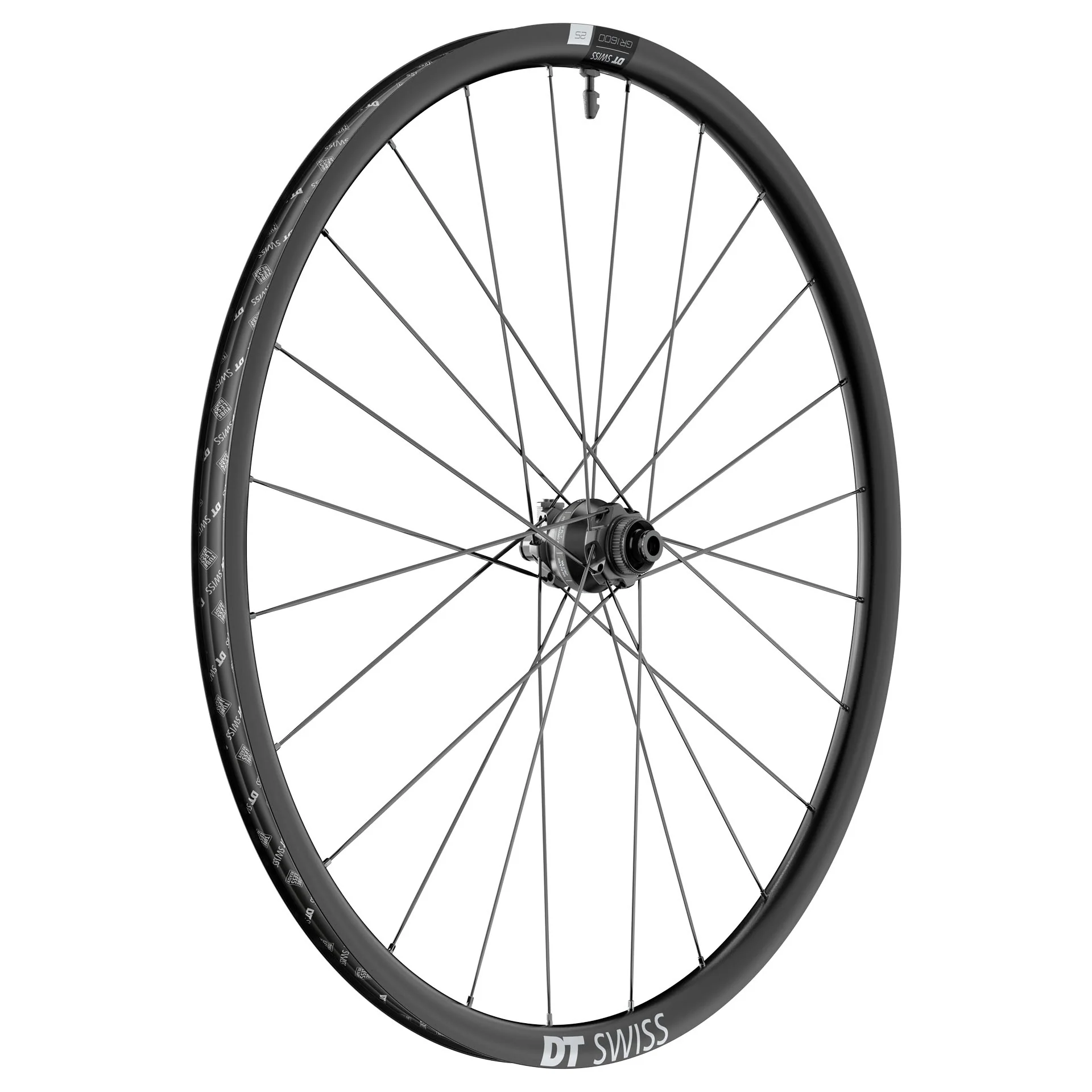 Vorderrad DT SWISS GR 1600 SPLINE 25 Tubeless Ready (Center Lock) Dynamo