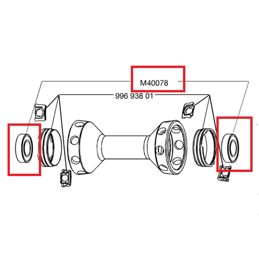 Satz 2 Lager Vorderradnabe MAVIC 6901 12x24x6mm - Image 2