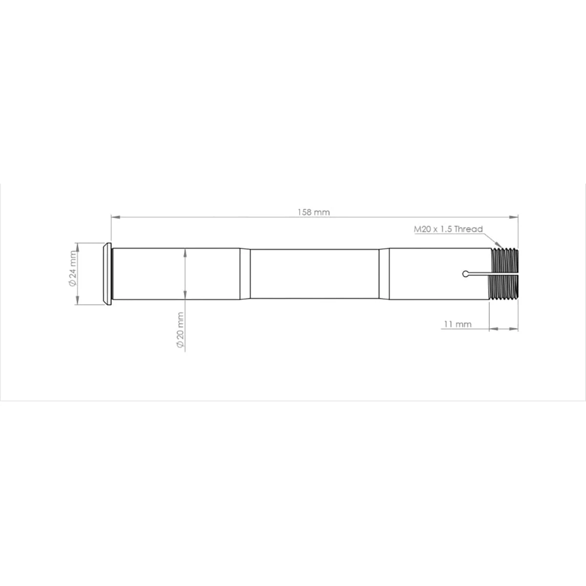 BURGTEC Vorderradachse für Rockshox Boxxer Gabel 20x110mm Schwarz - Image 2