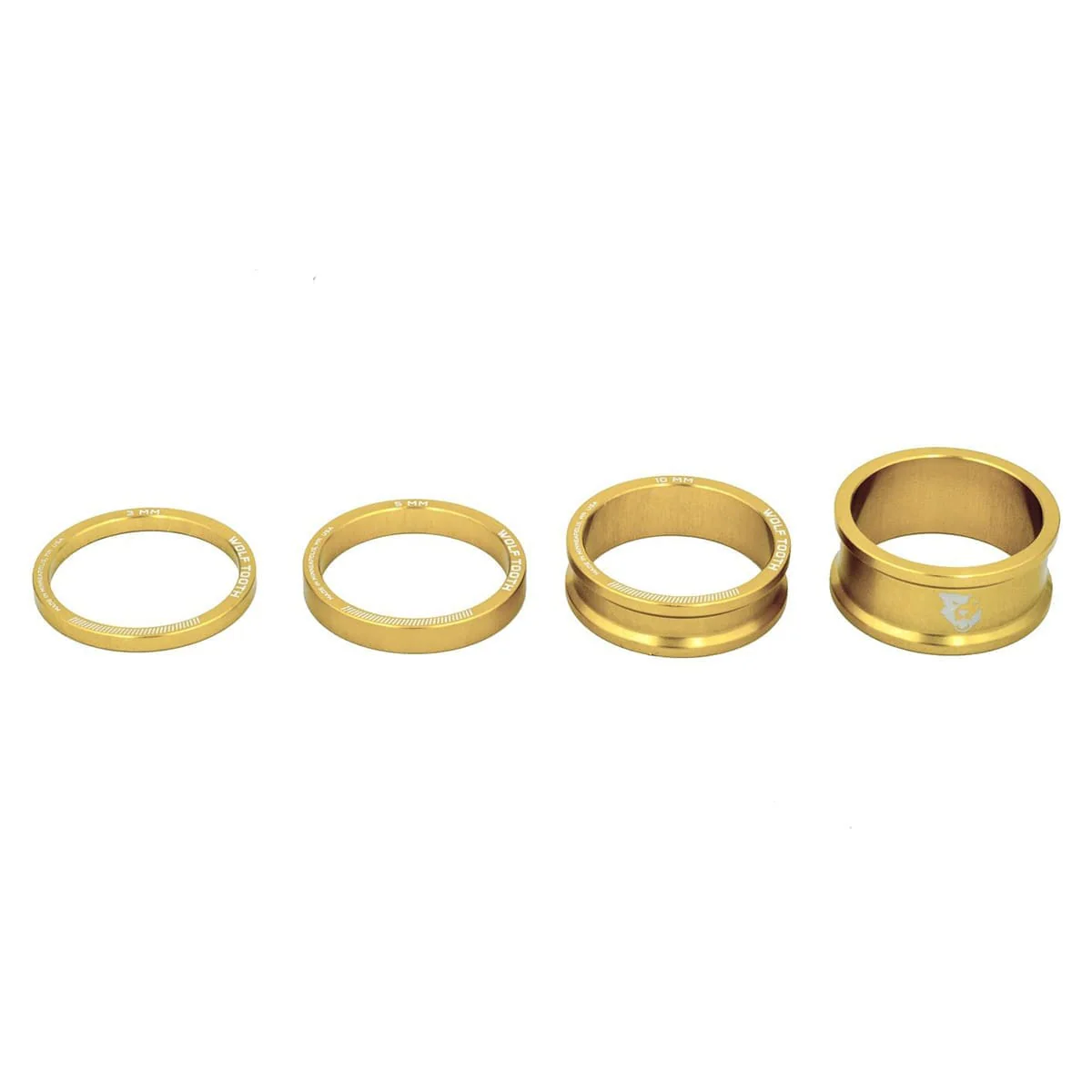 WOLF TOOTH Aluminium 4-teiliger Spurstangensatz 1"1/8 Gold