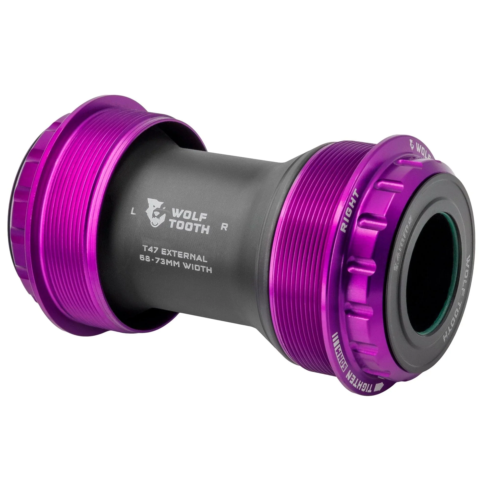 WOLFTOOTH T47 Externes Tretlagergehäuse 24mm ultraviolett purple