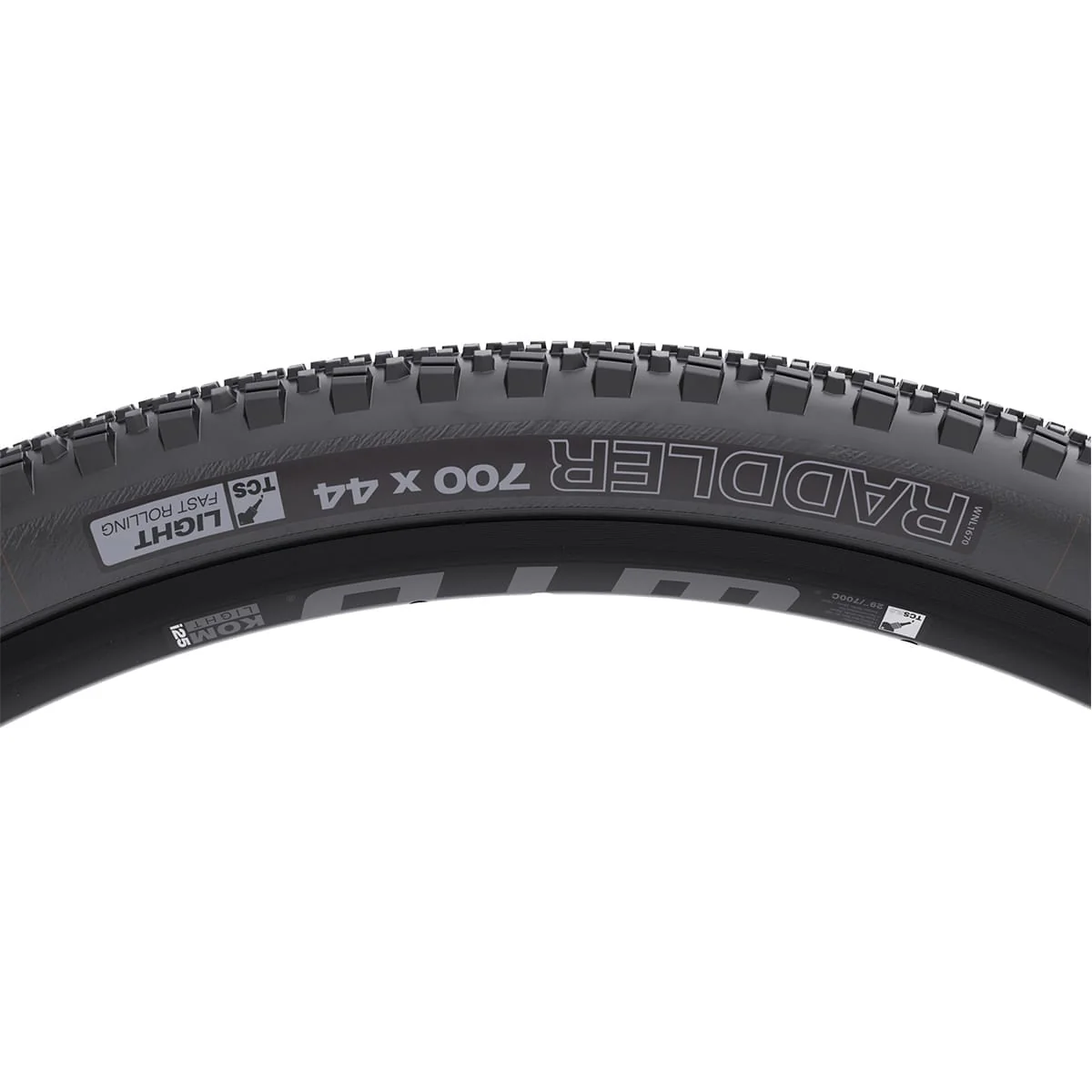 WTB-Reifen RADDLER TCS LIGHT FAST ROLLING DUAL DNA SG2 700x44c Tubeless Ready Verstärkt Schwarz - Image 2