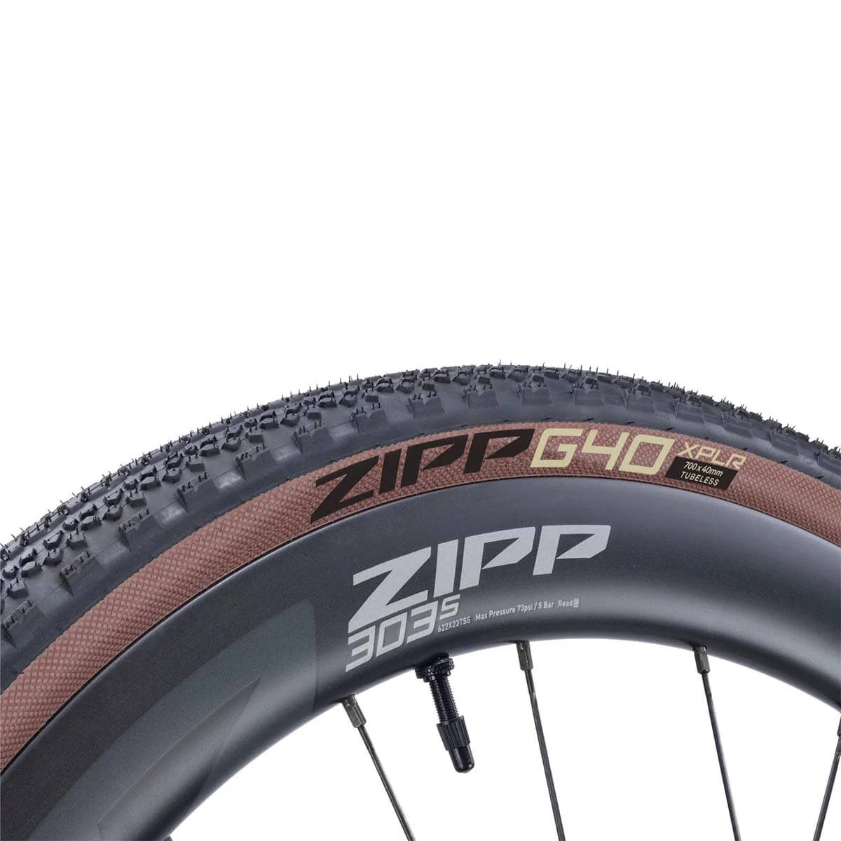 Reifen ZIPP G40 XPLR 700x40c Tubeless Ready Weich Braun